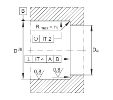 推力角接觸球軸承 ZKLF1762-2RS, 雙向，螺釘安裝，兩側(cè)唇密封