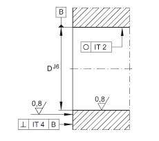 角接觸球軸承單元 ZKLFA1563-2Z, 雙向，螺釘安裝，兩側(cè)間隙密封