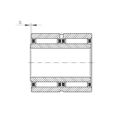 滾針軸承 NAO25X42X32-ZW-ASR1, 無(wú)擋邊，雙列