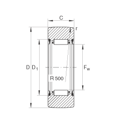 支撐型滾輪 RNA2200-2RSR, 無軸向引導(dǎo)，兩側(cè)唇密封