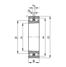 圓柱滾子軸承 NN3092-AS-K-M-SP, 根據(jù) DIN 5412-4 標(biāo)準(zhǔn)的主要尺寸, 非定位軸承, 雙列，帶錐孔，錐度 1:12 ，可分離, 帶保持架，減小的徑向內(nèi)部游隙，限制公差