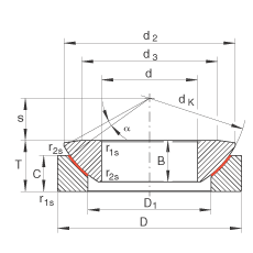推力關(guān)節(jié)軸承 GE40-AW, 根據(jù) DIN ISO 12 240-3 標(biāo)準(zhǔn)，免維護(hù)