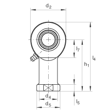 桿端軸承 GIR40-DO-2RS, 根據(jù) DIN ISO 12 240-4 標(biāo)準(zhǔn)，帶右旋內(nèi)螺紋，需維護(hù)，兩側(cè)唇密封