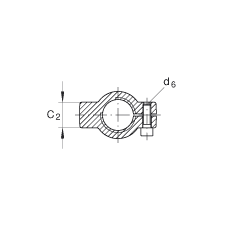 液壓桿端軸承 GIHNRK70-LO, 根據(jù) DIN ISO 12 240-4 標(biāo)準(zhǔn)，帶右旋螺紋夾緊裝置，需維護(hù)
