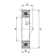 主軸軸承 HC71914-E-T-P4S, 調(diào)節(jié)，成對或單元安裝，接觸角 α = 25°，陶瓷球，限制公差
