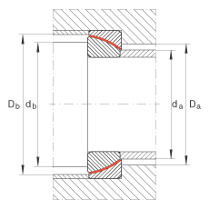 角接觸關(guān)節(jié)軸承 GE65-SW, 根據(jù) DIN ISO 12 240-2 標(biāo)準(zhǔn)，免維護(hù)