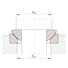 推力關(guān)節(jié)軸承 GE40-AW, 根據(jù) DIN ISO 12 240-3 標(biāo)準(zhǔn)，免維護(hù)