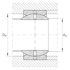 關(guān)節(jié)軸承 GE22-ZO, 根據(jù) DIN ISO 12 240-1 標(biāo)準(zhǔn)，英制尺寸，需維護(hù)